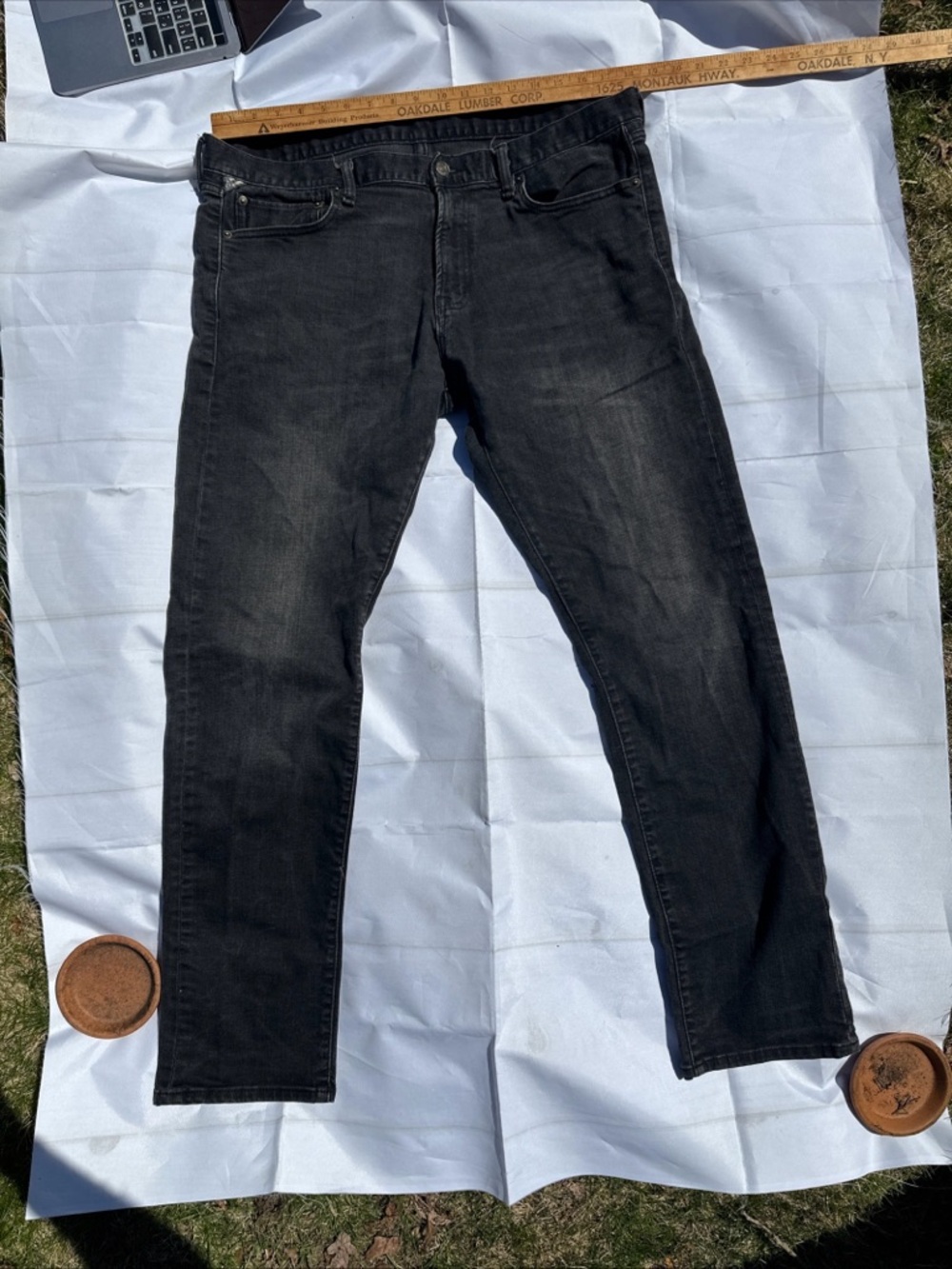 Denim & Supply Ralph Lauren Faded Black Jeans Men's 36x32 Prospect Slim